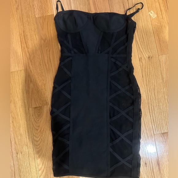 Black mesh minidress - Picture 3 of 7